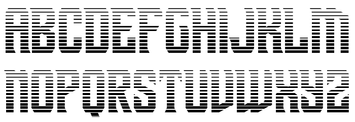 Drive Corps Gradient Font LOWERCASE