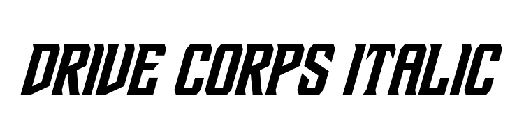 Drive Corps Italic  Frei Schriftart Herunterladen