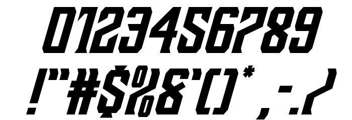 Drive Corps Italic Font OTHER CHARS