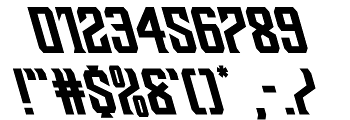 Drive Corps Leftalic Font OTHER CHARS