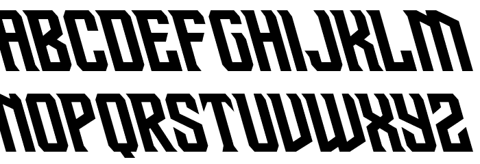 Drive Corps Leftalic Font LOWERCASE