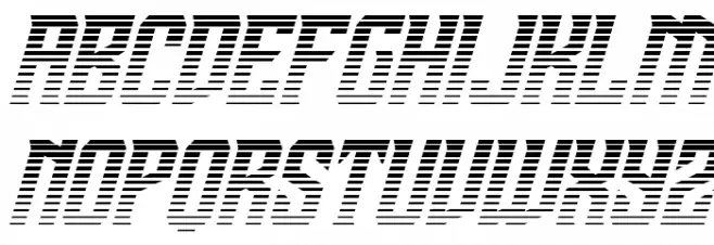 Drive Corps Scanlines Italic 字体 大写