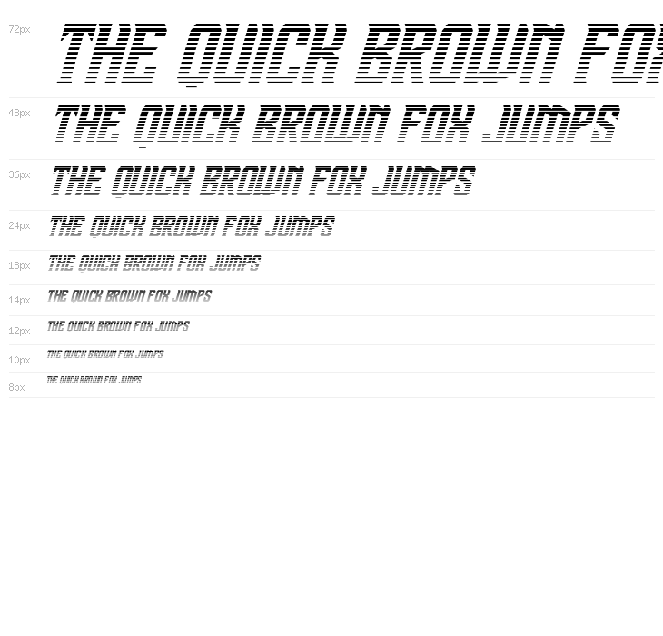 Drive Corps Scanlines Italic Waterfall