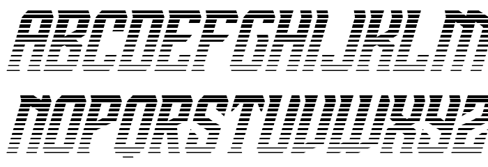 Drive Corps Scanlines Italic Font LOWERCASE