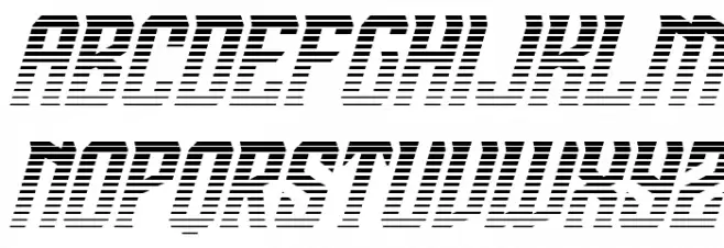 Drive Corps Scanlines Italic Шрифта строчной
