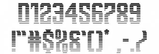 Drive Corps Scanlines Font OTHER CHARS
