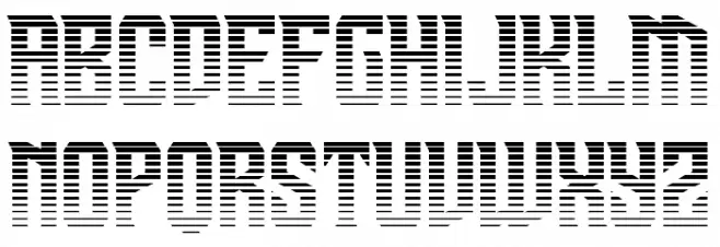 Drive Corps Scanlines Schriftart Groß