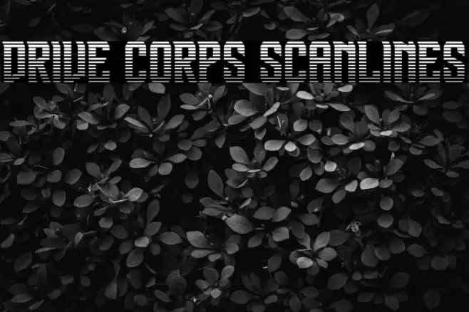 Drive Corps Scanlines Font examples