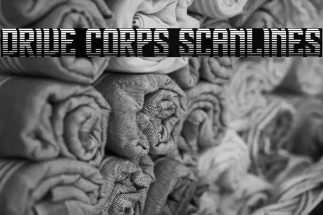 Drive Corps Scanlines Font examples