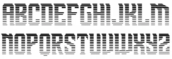 Drive Corps Scanlines Font LOWERCASE