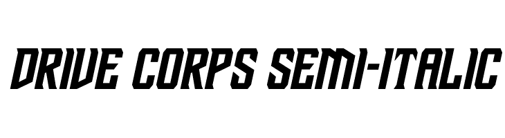 Drive Corps Semi-Italic  Frei Schriftart Herunterladen