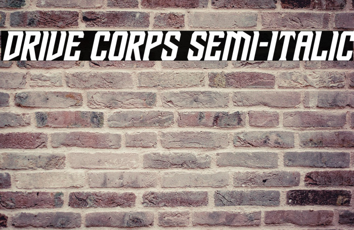 Drive Corps Semi-Italic Example 1
