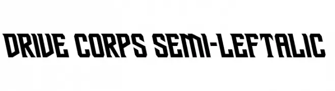 Drive Corps Semi-Leftalic  font caratteri gratis