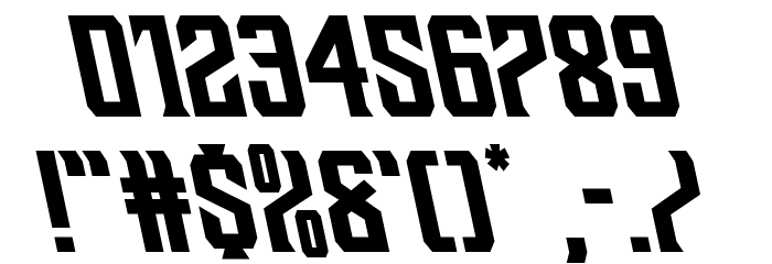 Drive Corps Semi-Leftalic Font OTHER CHARS