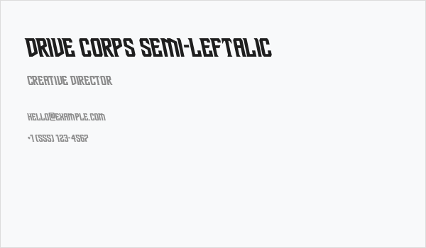 Drive Corps Semi-Leftalic Business Card