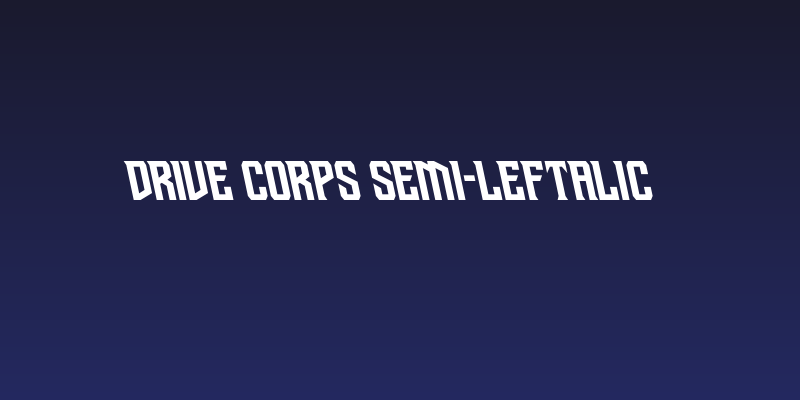 Drive Corps Semi-Leftalic Social Header