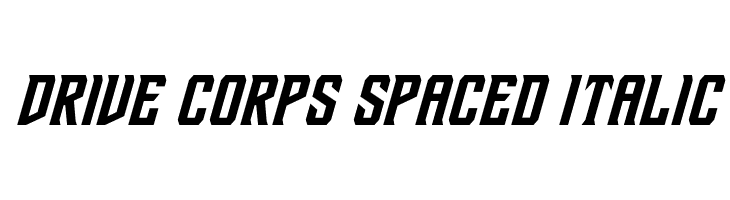 Drive Corps Spaced Italic  フリーフォントのダウンロード