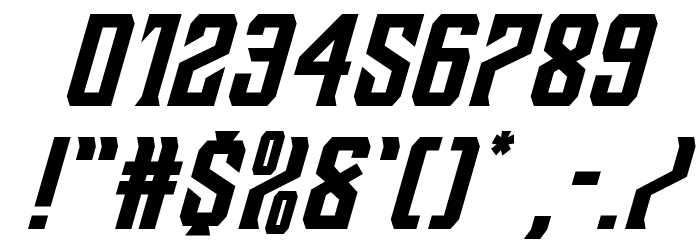 Drive Corps Spaced Italic Font OTHER CHARS