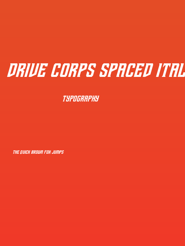 Drive Corps Spaced Italic Poster