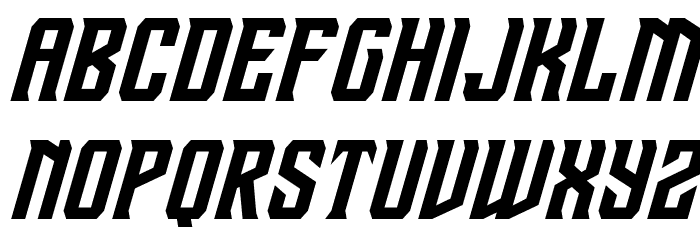 Drive Corps Spaced Italic Font LOWERCASE