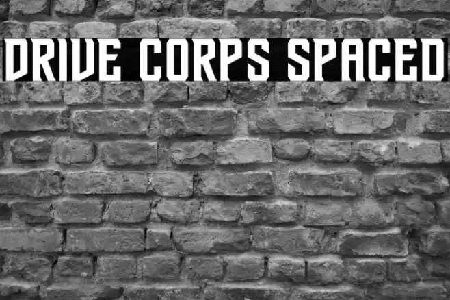 Drive Corps Spaced Font examples