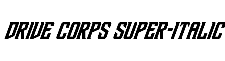 Drive Corps Super-Italic  Descarca Fonturi Gratis