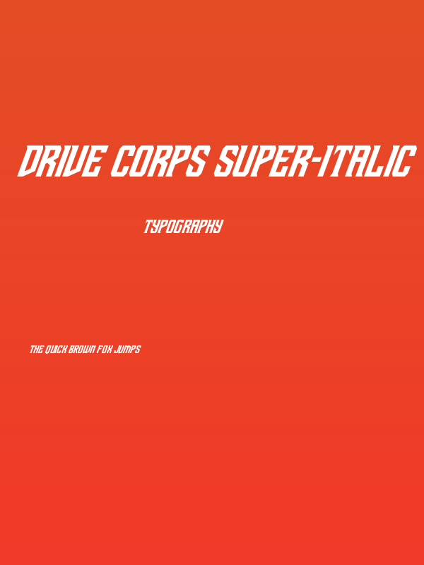 Drive Corps Super-Italic Poster