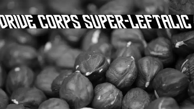 Drive Corps Super-Leftalic Font examples