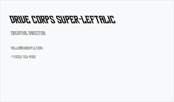 Drive Corps Super-Leftalic Business Card