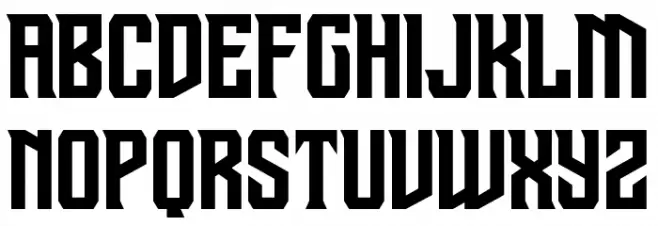 Drive Corps Font UPPERCASE