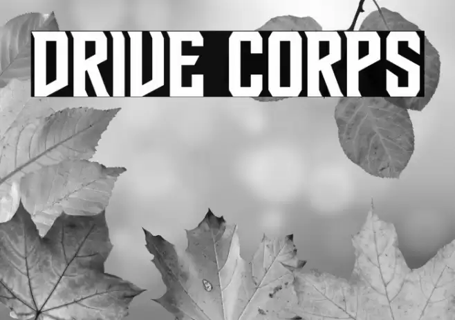 Drive Corps Font examples