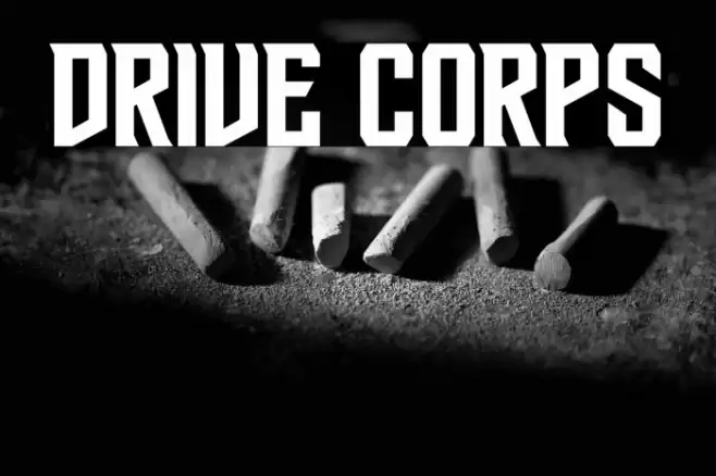 Drive Corps Font examples