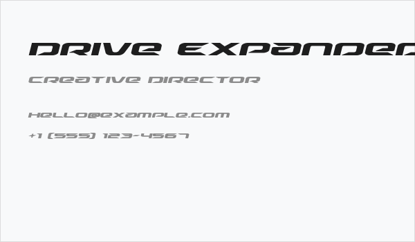 Drive Expanded Italic Business Card