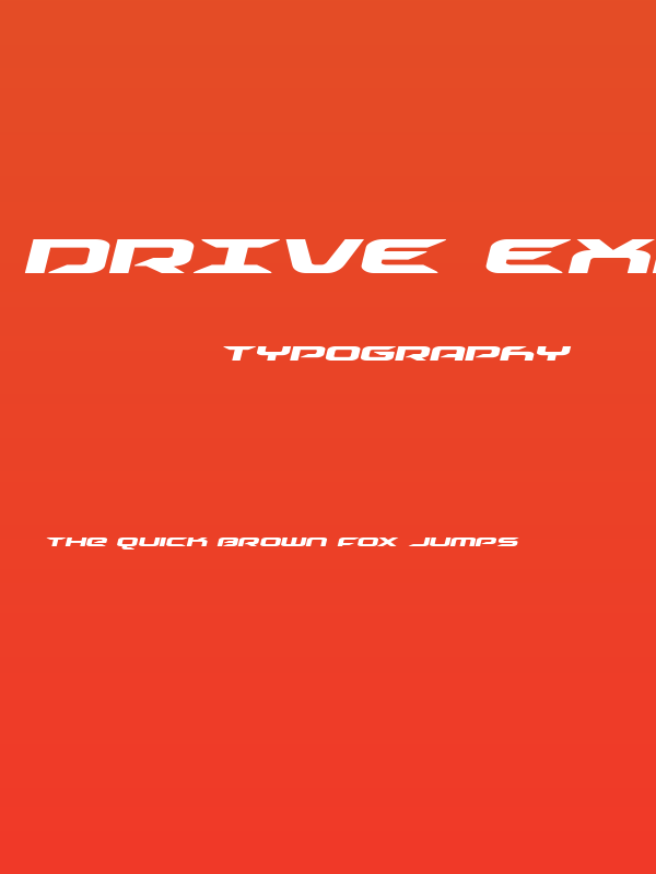 Drive Expanded Italic Poster