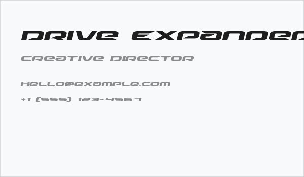 Drive Expanded Italic Business Card