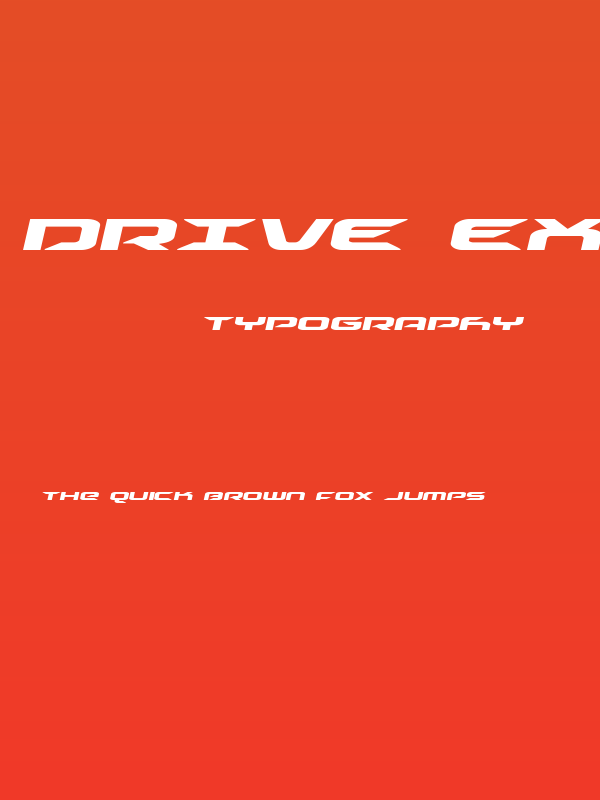 Drive Expanded Italic Poster