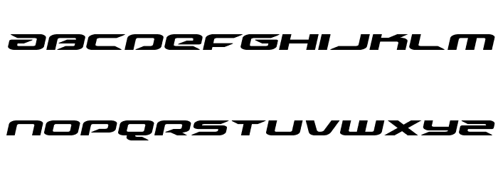 Drive Expanded Italic Font LOWERCASE