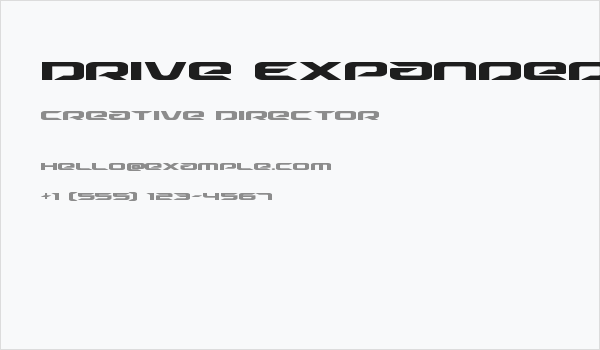 Drive Expanded Business Card