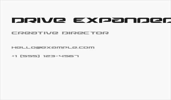 Drive Expanded Business Card