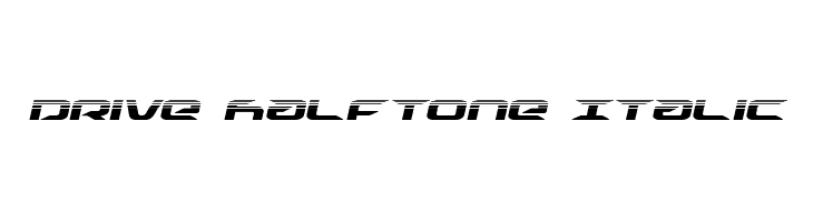 Drive Halftone Italic  Descarca Fonturi Gratis