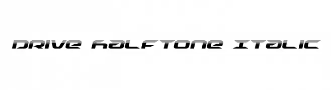 Drive Halftone Italic  Descarca Fonturi Gratis