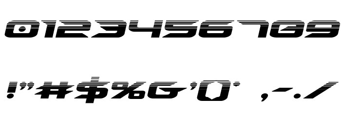 Drive Halftone Italic Font OTHER CHARS