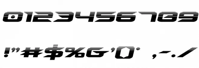 Drive Halftone Italic Font OTHER CHARS