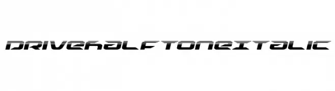 Drive Halftone Italic  Free Fonts Download
