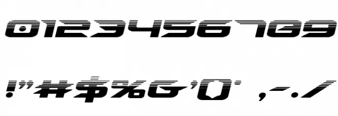 Drive Halftone Italic Font OTHER CHARS