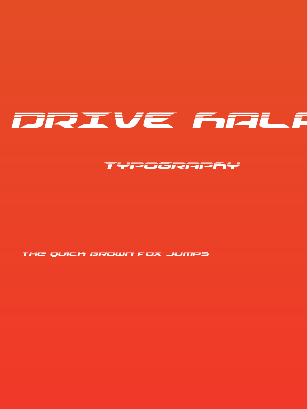 Drive Halftone Italic Poster