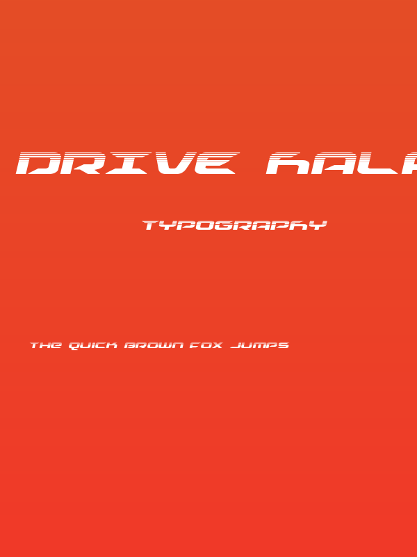 Drive Halftone Italic Poster