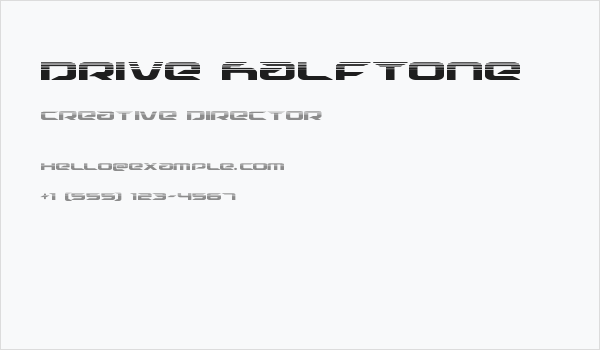 Drive Halftone Business Card