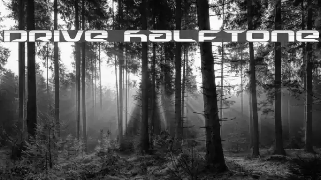 Drive Halftone Font examples