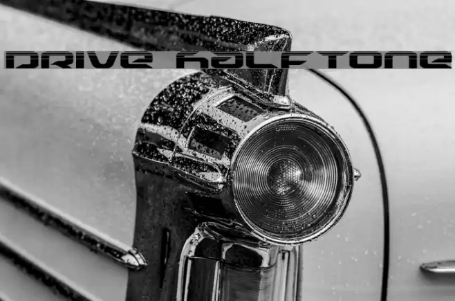 Drive Halftone Font examples